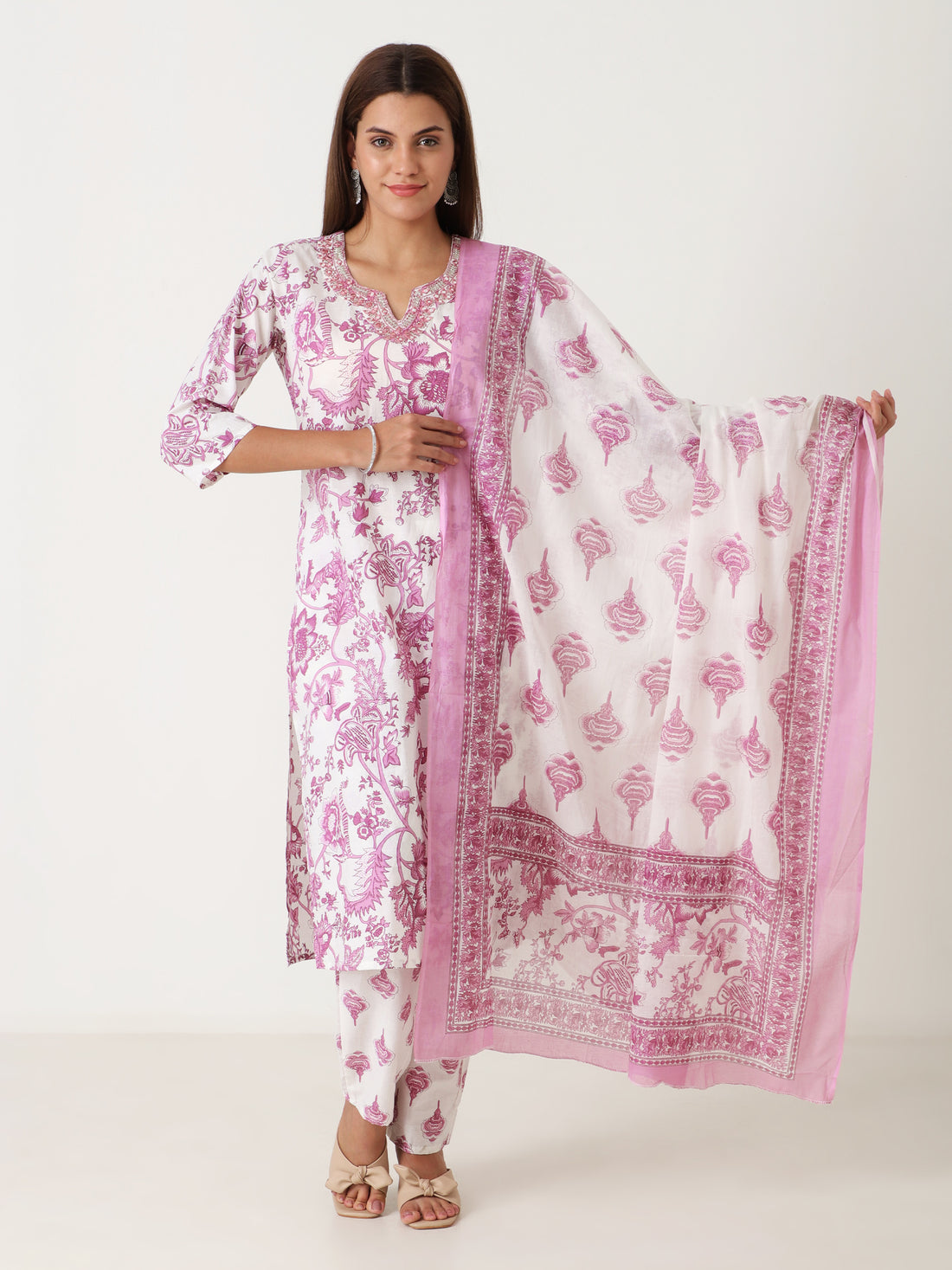 Affordable cotton kurti with dupatta under 900 – elegant daily wear
