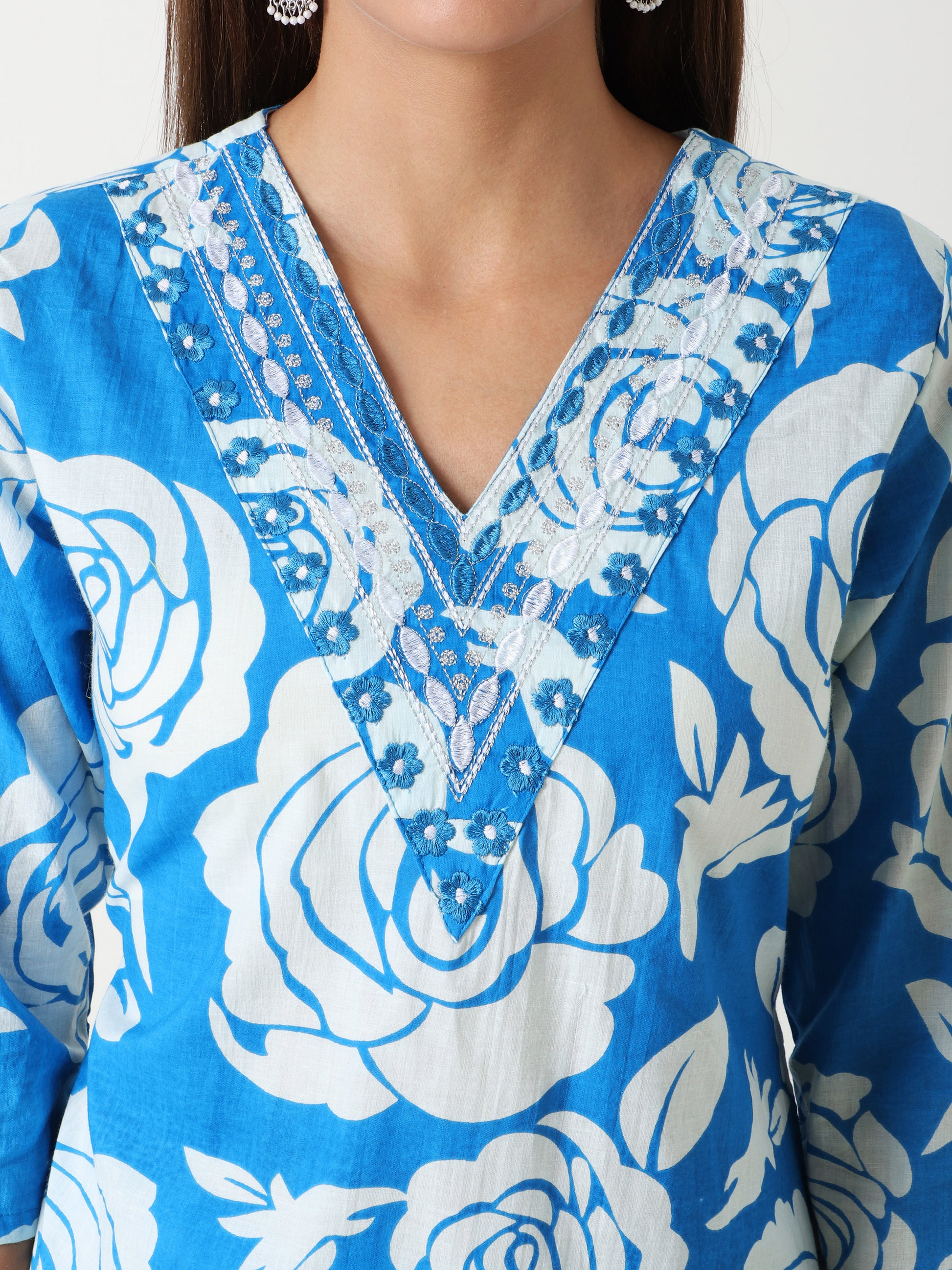 Stylish cotton kurti with dupatta  – fashion wear