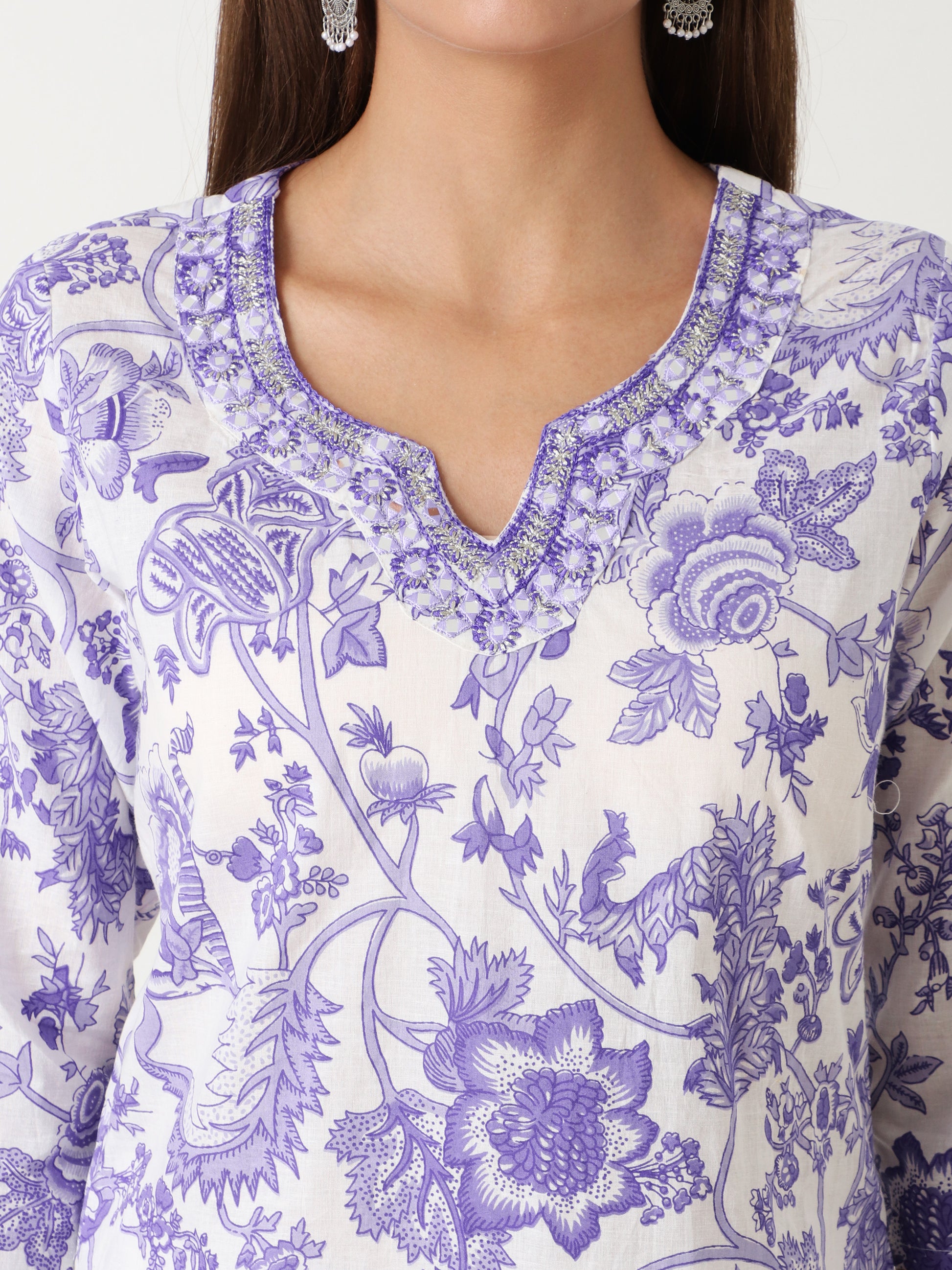 Stylish cotton kurti with dupatta  – fashion wear