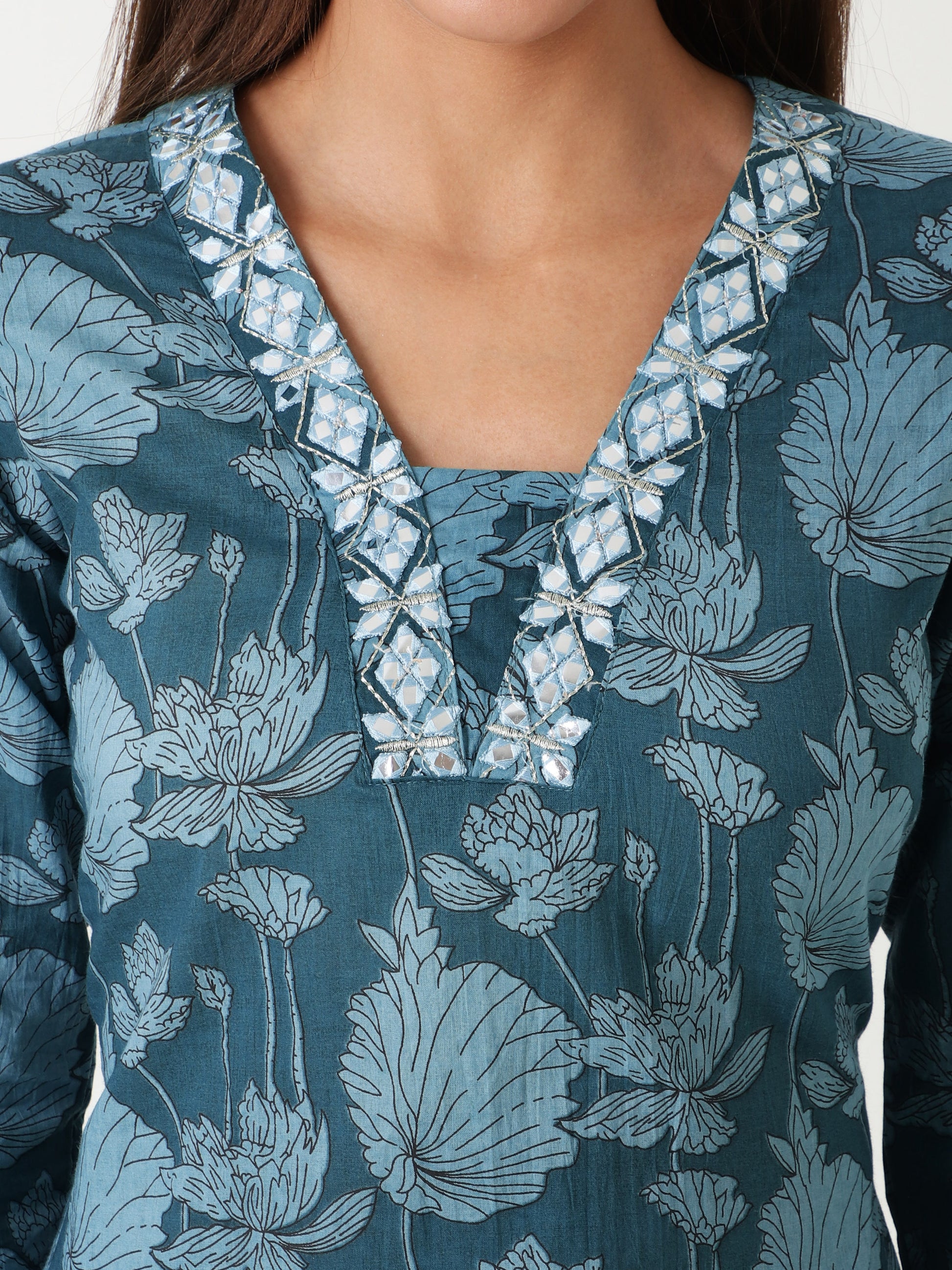 Affordable cotton kurti with dupatta under 999 – office outfit