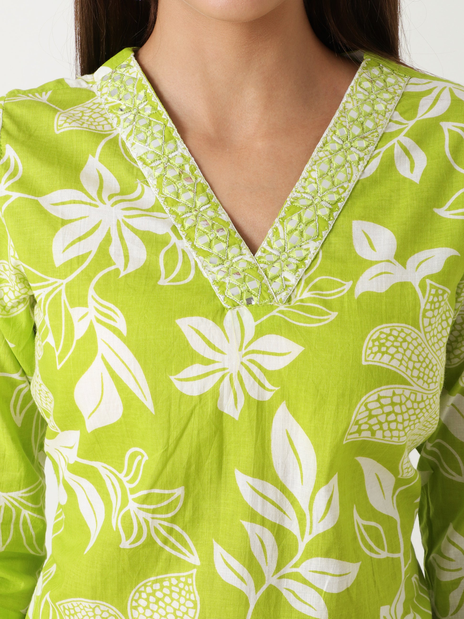 Affordable cotton kurti with dupatta  – office outfit