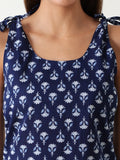 Best sleeveless blue cotton kurti for women under 300