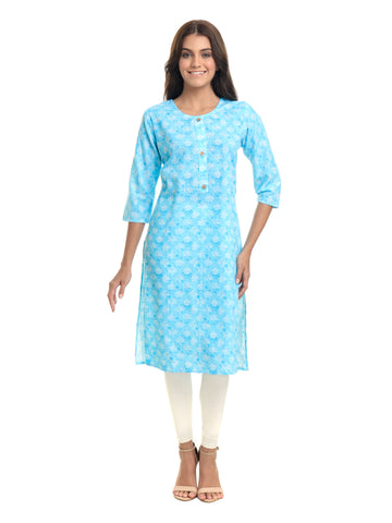 Varnnan Cloud Mist Cotton Kurti | Cotton Kurti For Women | Stylish Kurti Online | Varnnan