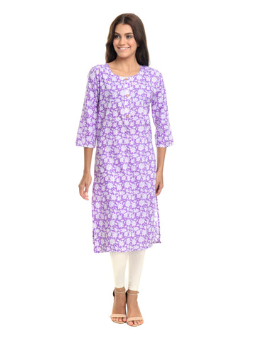 Simple printed cotton kurti for women under 300 – casual outfit