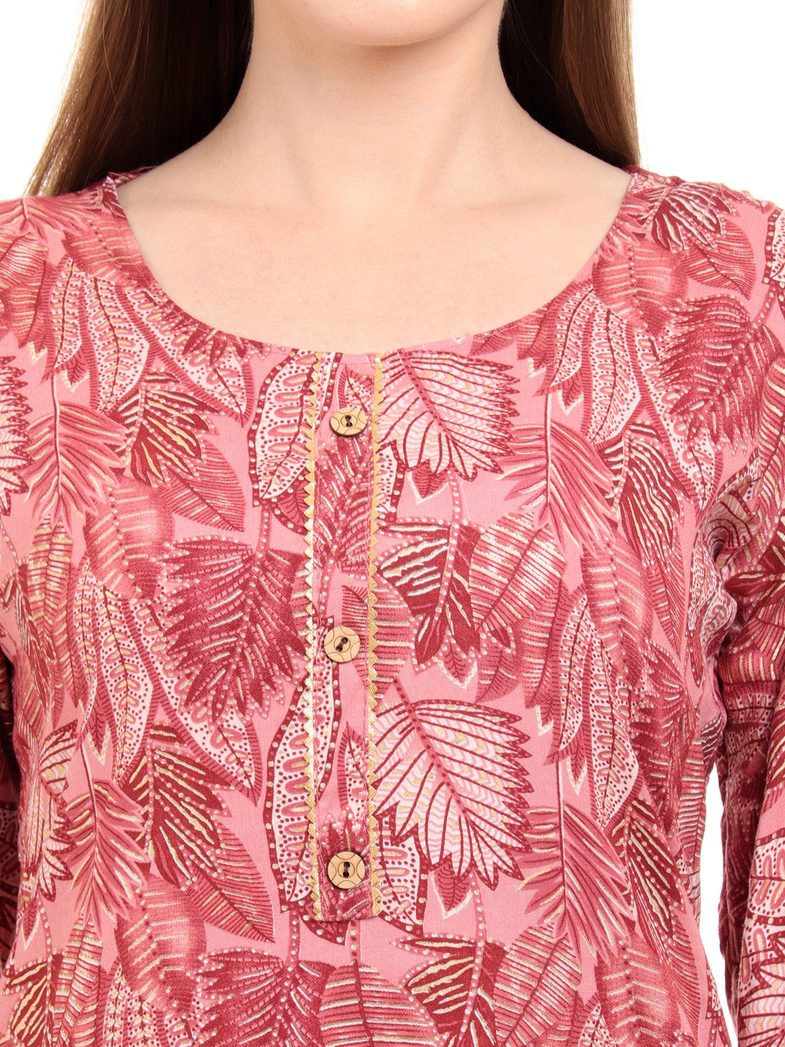 Varnnan Maroon Floral Harmony Kurti | Rayon Kurti For Women | Stylish Kurti Online | Varnnan
