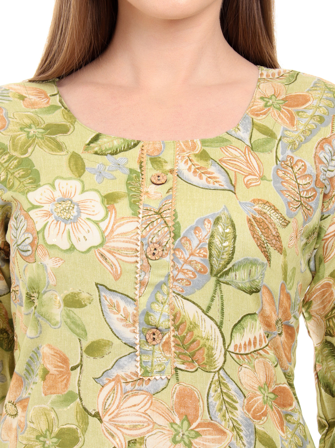 Varnnan Forest Flora Elegance Kurti | Rayon Kurti For Women | Stylish Kurti Online | Varnnan