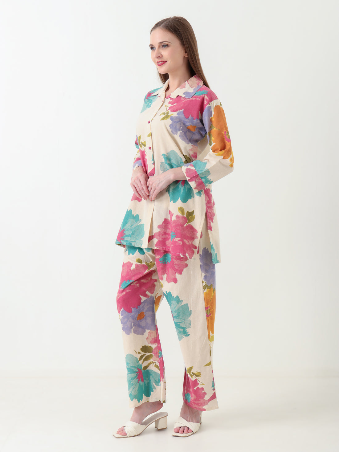 Varnnan Floral Flare Co-ord Set | Cotton Kurti For Women | Stylish Kurti Online | Varnnan