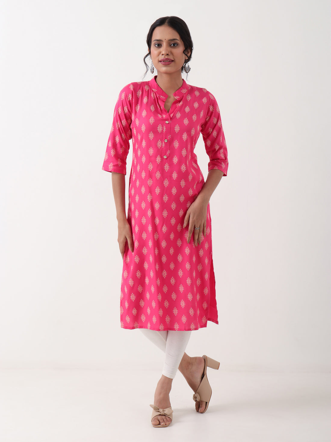 Varnnan Festive Blush Summer Roselight Rayon Single Kurti | Rayon Kurti For Women | Stylish Kurti Online | Varnnan