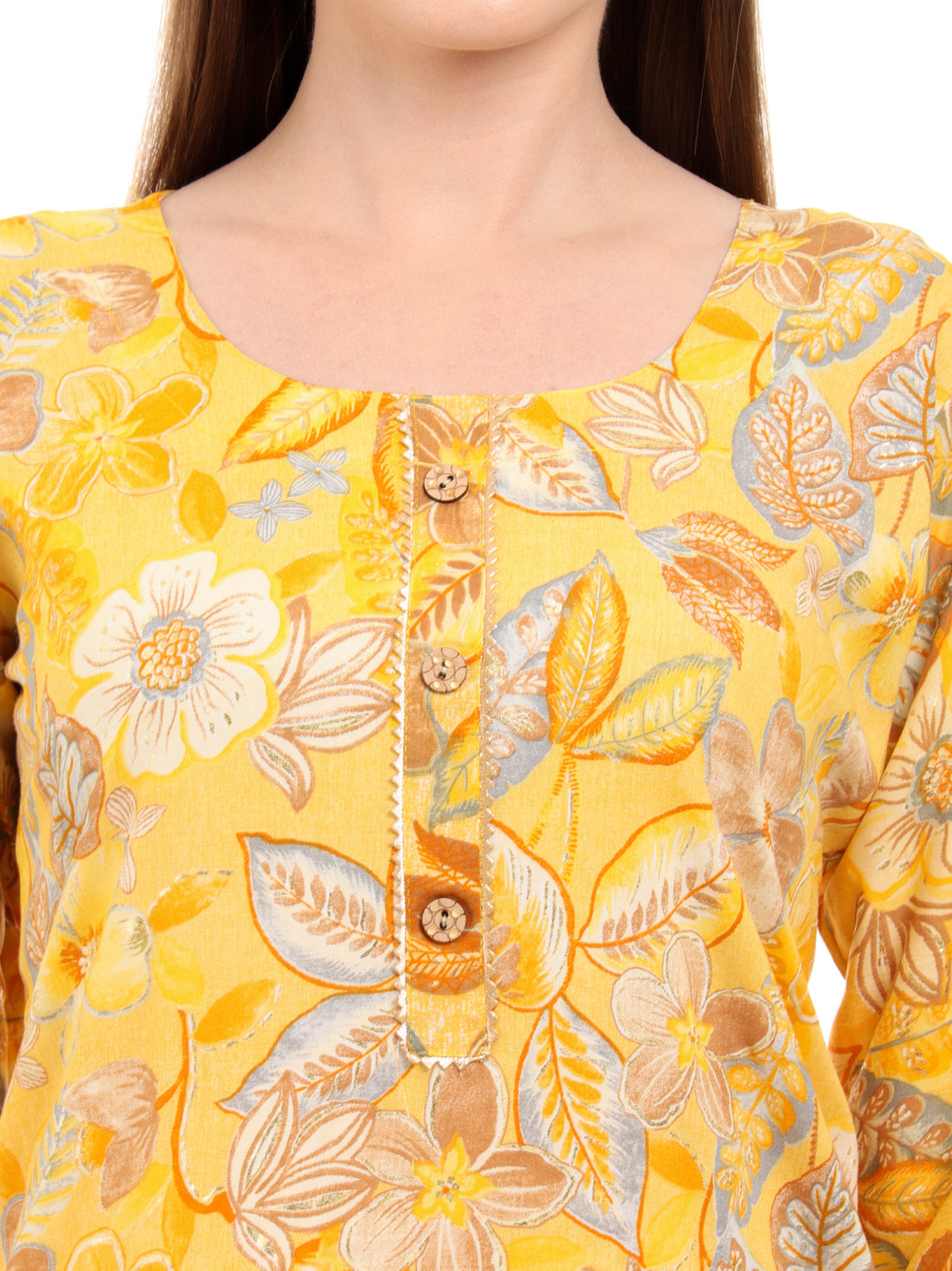 Varnnan Marigold Elegance Kurti | Rayon Kurti For Women | Stylish Kurti Online | Varnnan