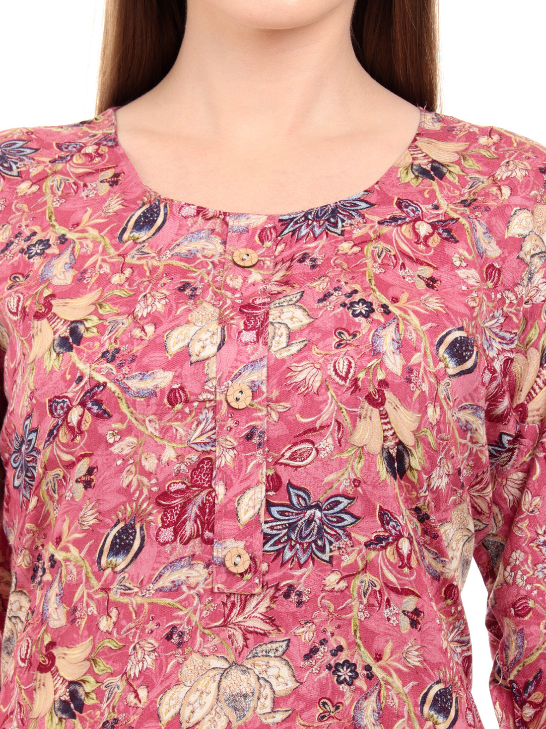 Varnnan Wine Garden A-Line Kurti | Rayon Kurti For Women | Stylish Kurti Online | Varnnan