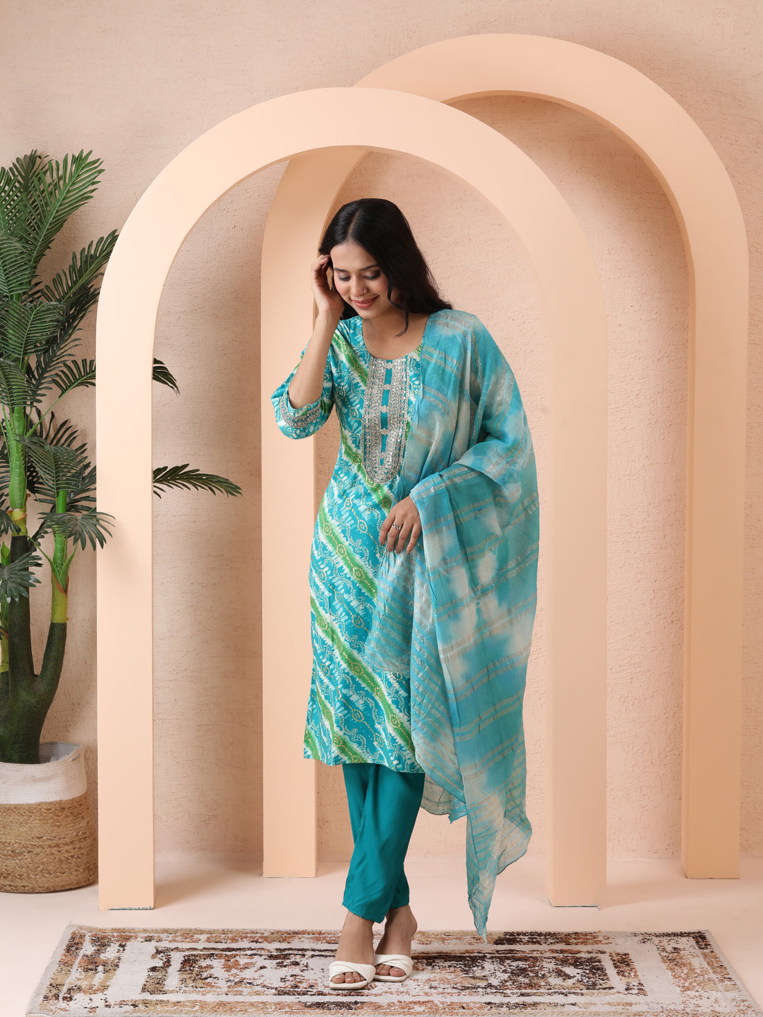 Varnnan Emerald Haze Kurti Set | Cotton Kurti For Women | Stylish Kurti Online | Varnnan