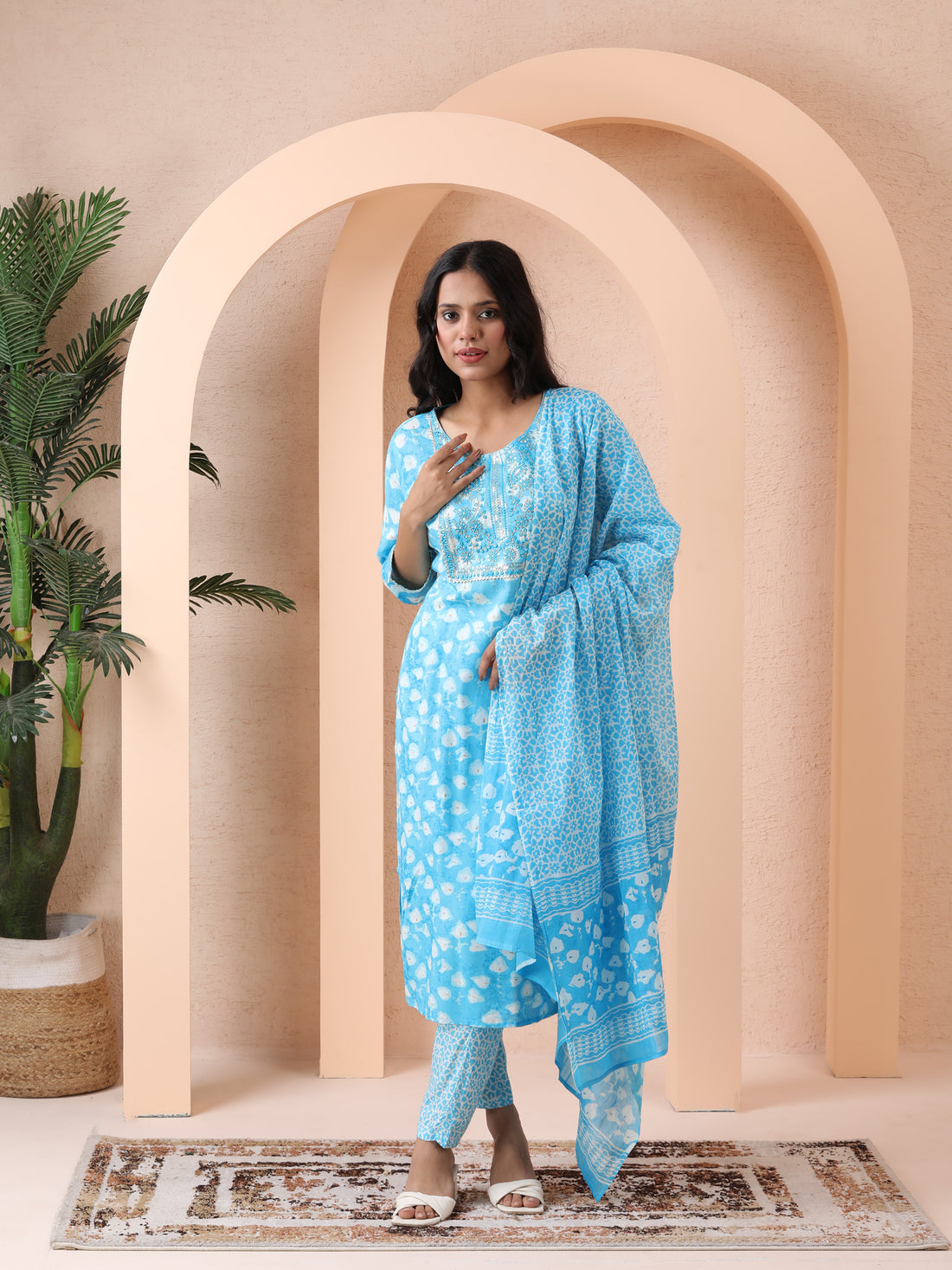 Varnnan Sky Whisper Kurti Set | Cotton Kurti For Women | Stylish Kurti Online | Varnnan