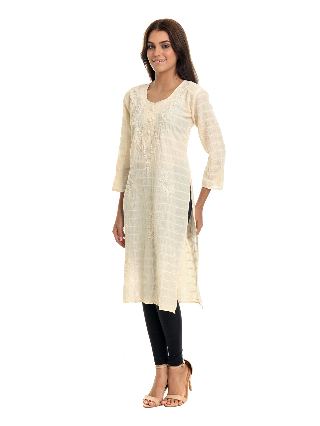 Elegant chikankari cotton kurti for women under 300 for daily use