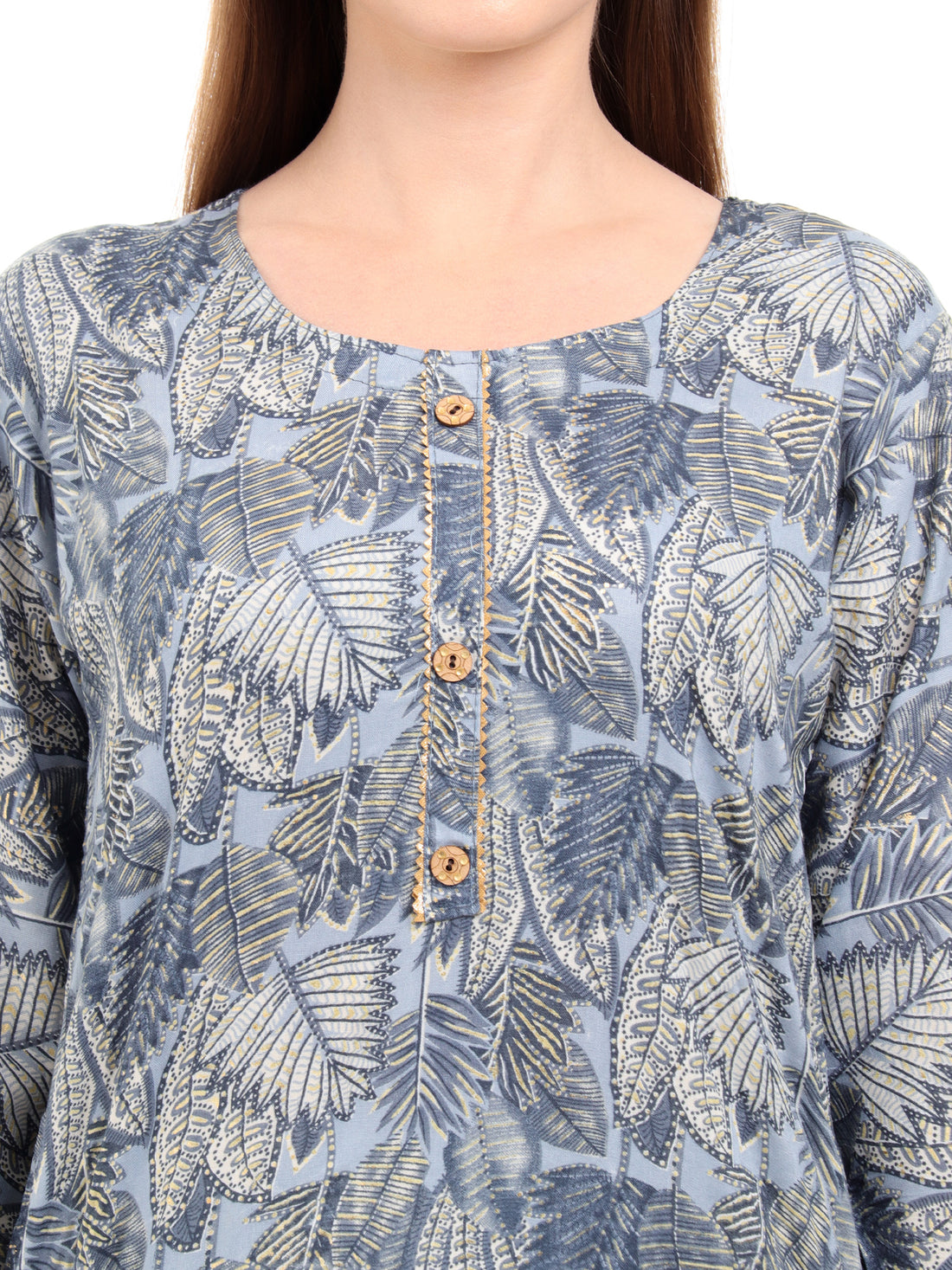 Varnnan Peacock Leaf Elegance Kurti | Rayon Kurti For Women | Stylish Kurti Online | Varnnan