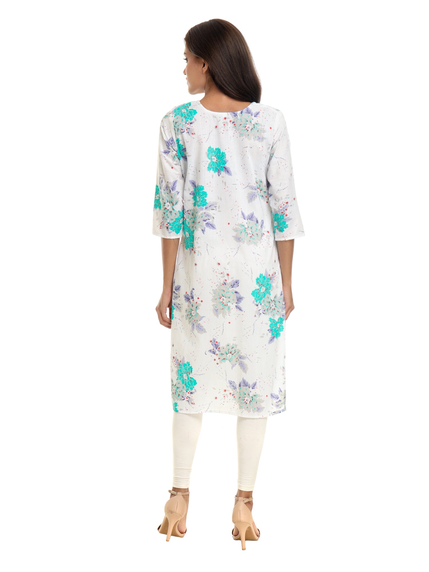 Lightweight floral print cotton kurti for women under 300 – summer style
