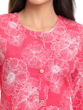 Elegant floral printed cotton kurti for women under 300 for daily use