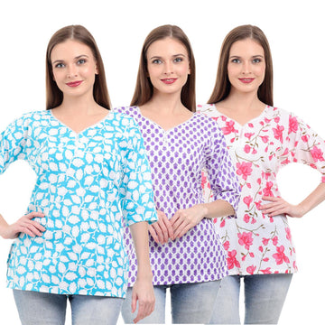 Combo of 3 | Buy 1 Get 3 | Cotton Varnnan Kurti