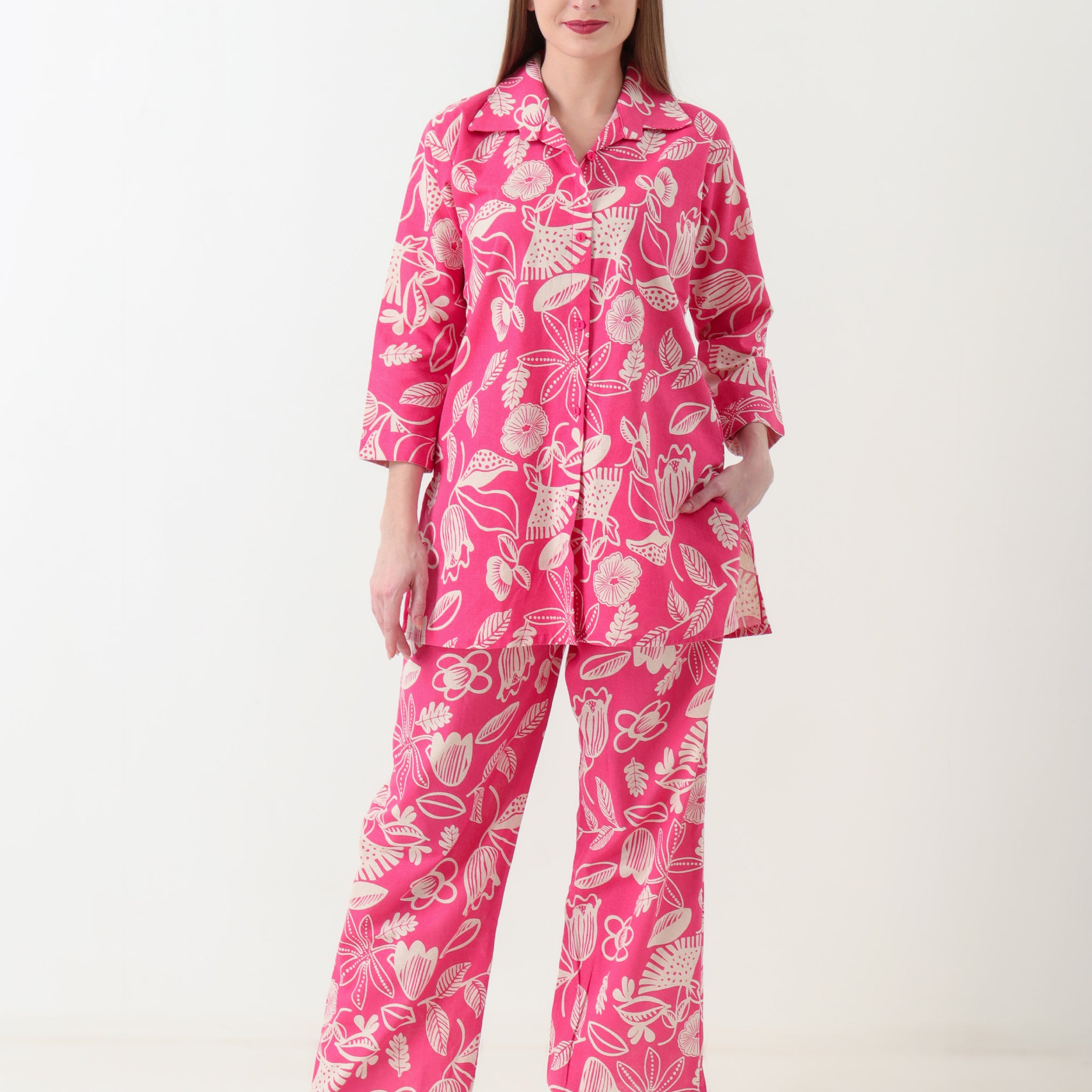 Varnnan Rosewhite Co-ord Set | Cotton Kurti For Women | Stylish Kurti Online | Varnnan