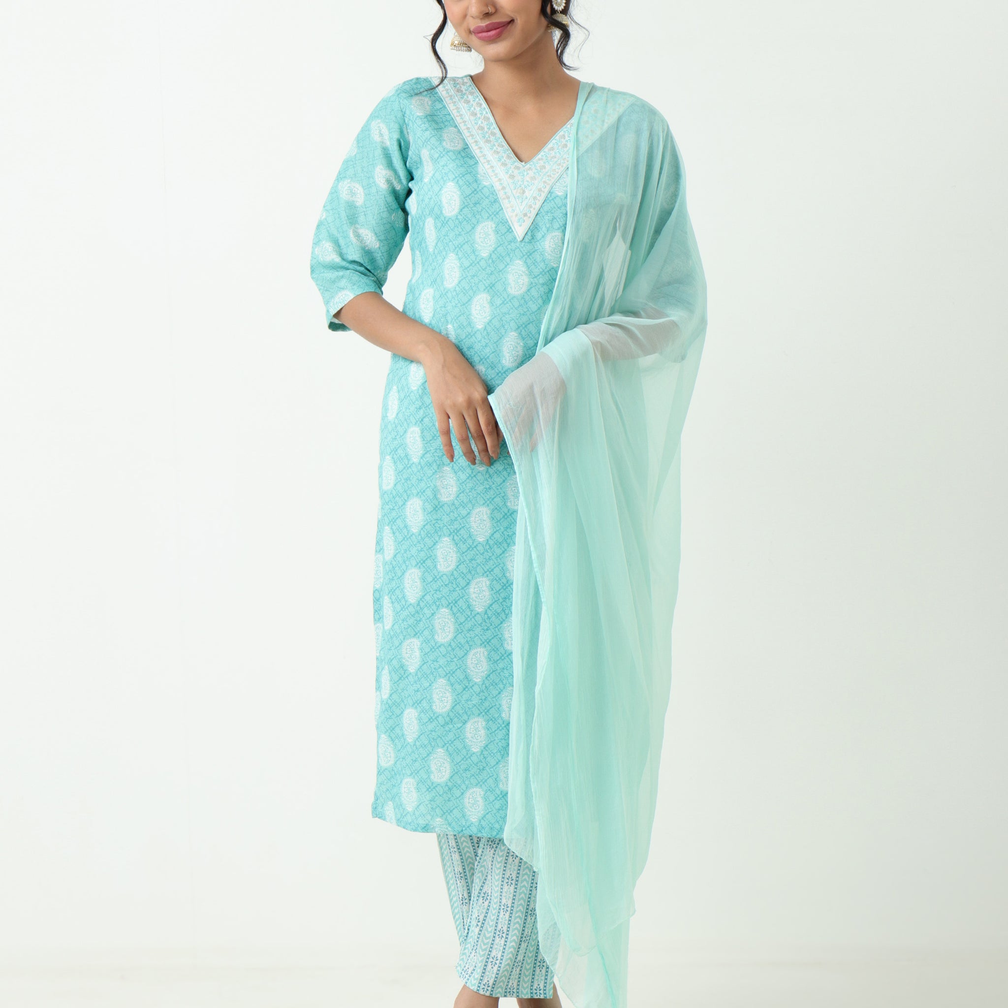 Varnnan Cotton Calm – Sky Edition  | Cotton Kurti For Women | Stylish Kurti Online | Varnnan