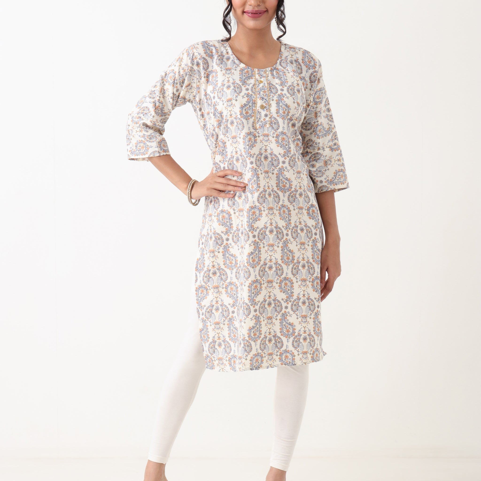 Printed Rayon Kurti for Women – Varnnan