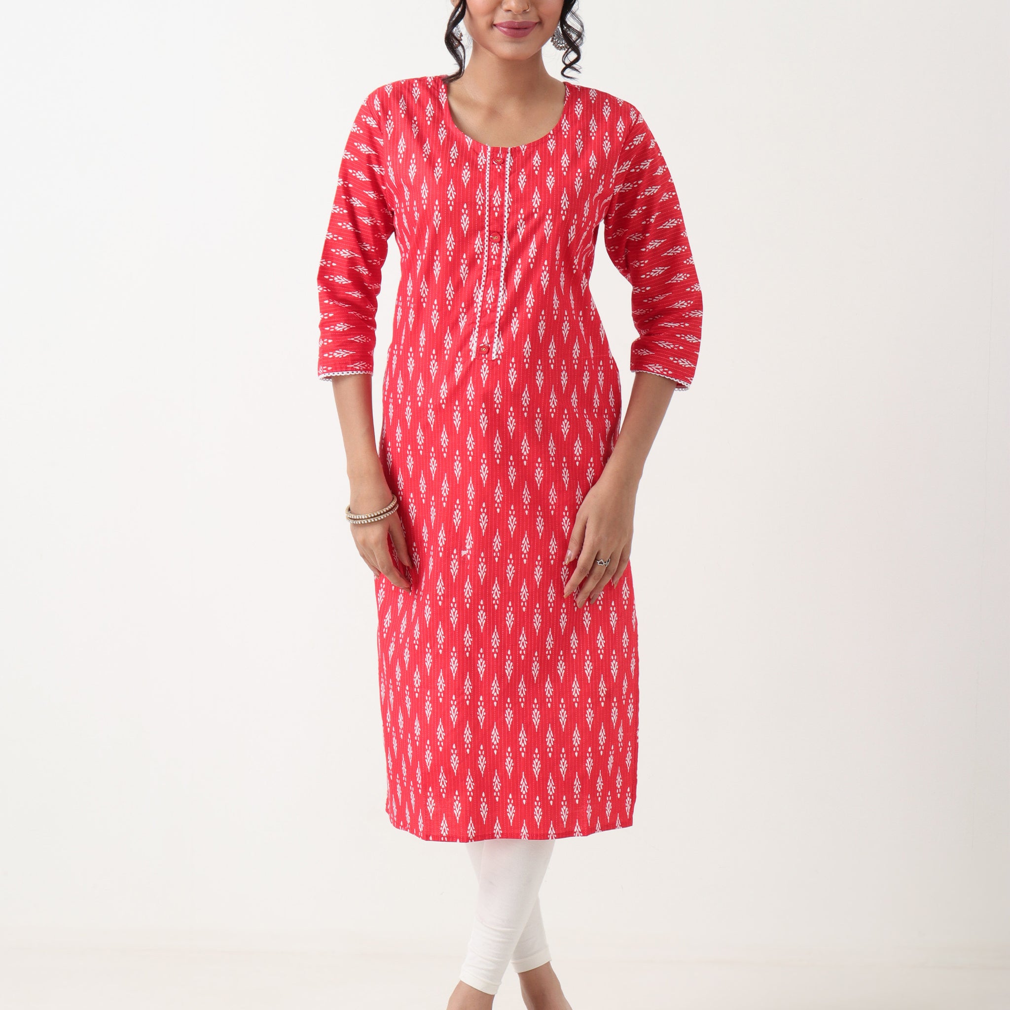 Varnnan Scarlet Bloom Single Kurti | Cotton Kurti For Women | Stylish Kurti Online | Varnnan