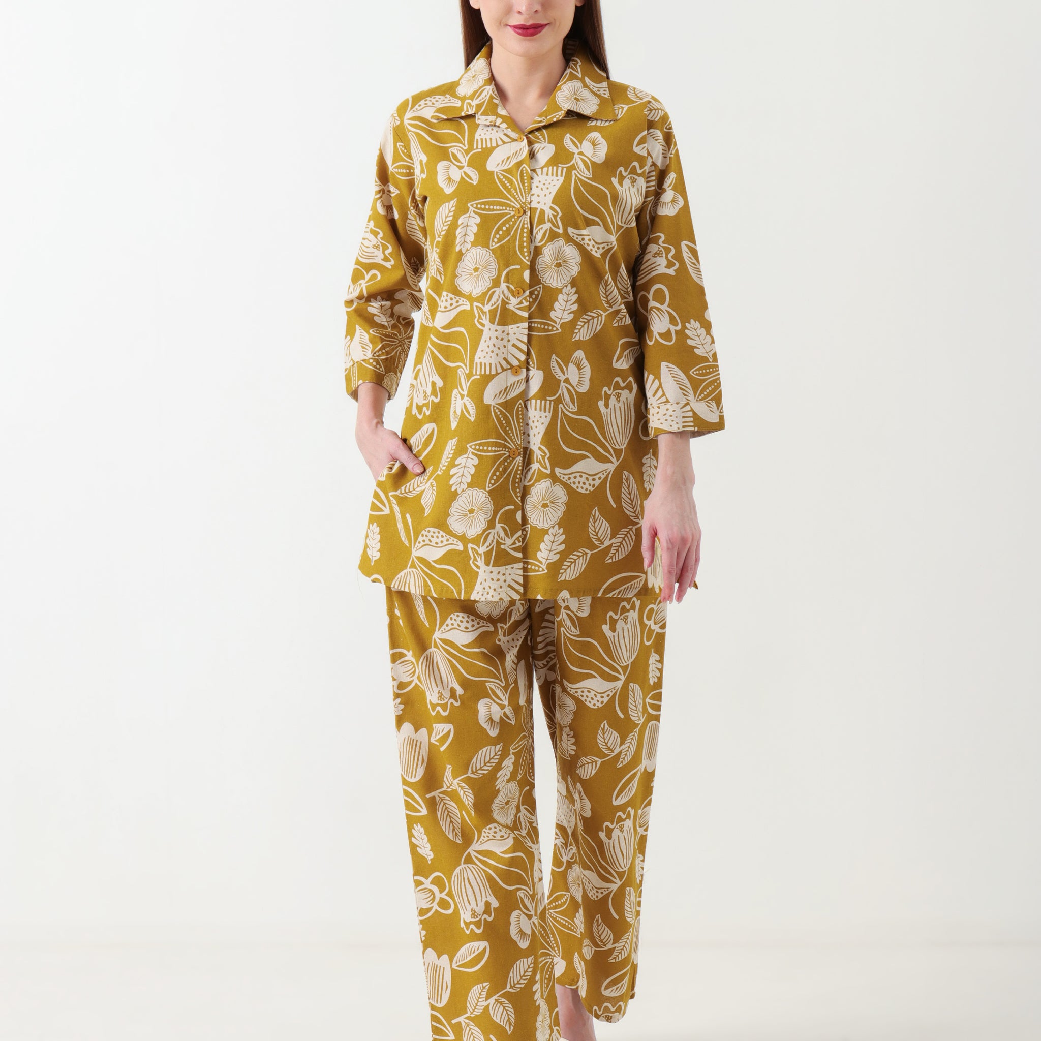 Varnnan Green Grace Co-ord Set | Cotton Kurti For Women | Stylish Kurti Online | Varnnan