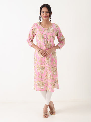 Varnnan Cotton Blossom Single Kurti | Cotton Kurti For Women | Stylish Kurti Online | Varnnan