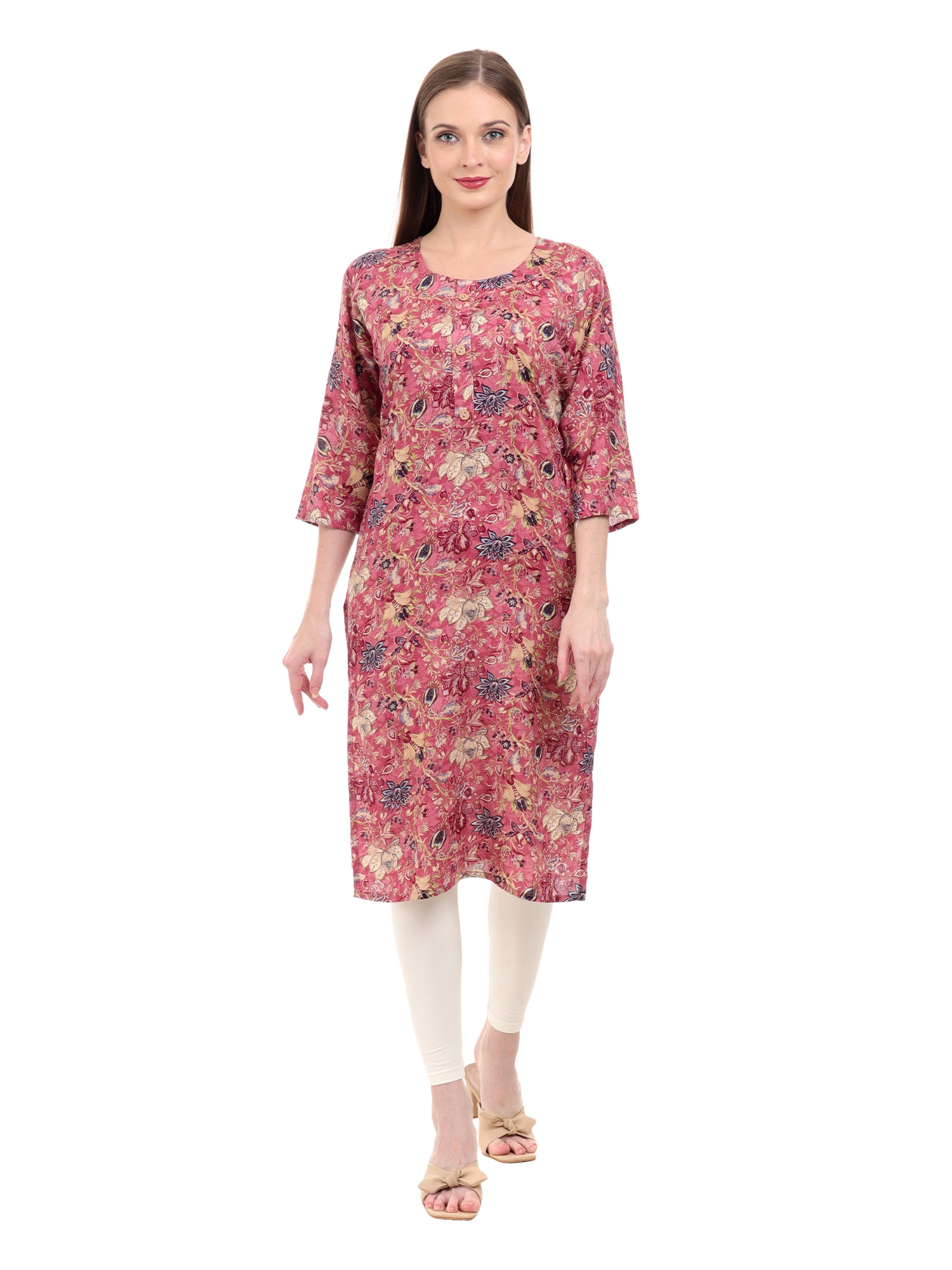 Varnnan Wine Garden A-Line Kurti | Rayon Kurti For Women | Stylish Kurti Online | Varnnan