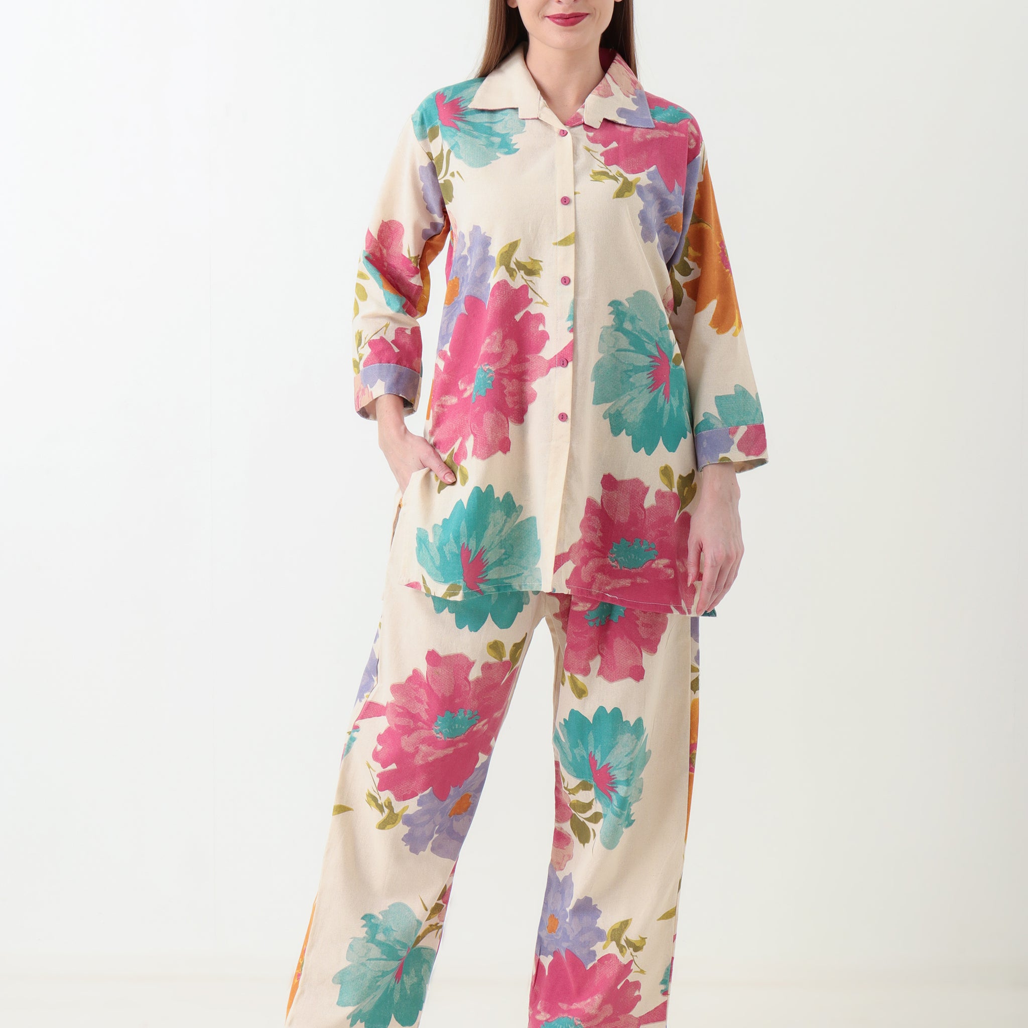 Varnnan Floral Flare Co-ord Set | Cotton Kurti For Women | Stylish Kurti Online | Varnnan