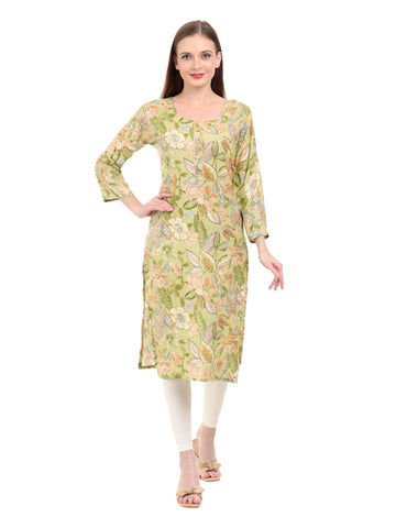 Varnnan Forest Flora Elegance Kurti | Rayon Kurti For Women | Stylish Kurti Online | Varnnan