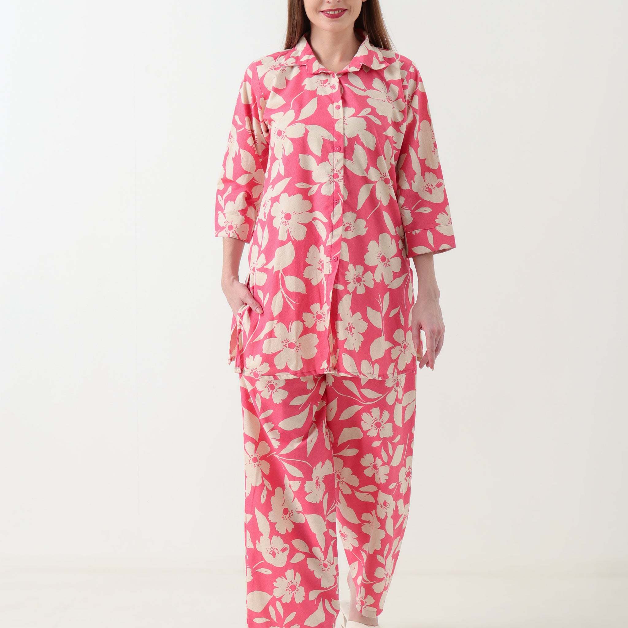 Varnnan Pastel Petals Co-ord Set | Cotton Kurti For Women | Stylish Kurti Online | Varnnan